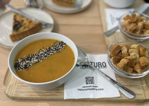 Sweet potato and lentil soup - Naturo Juice, Sibiu  at Naturo Healthy Food in Sibiu