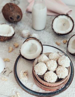 coconut flakes. hazelnuts. honey. vanilla. organic coconut oil at Naturo Healthy Food in Sibiu