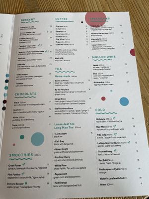 Dessert and drinks menu  at Strh Cafe & Gallery in Zakopane