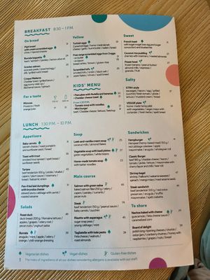 Menu Page 1 at Strh Cafe & Gallery in Zakopane