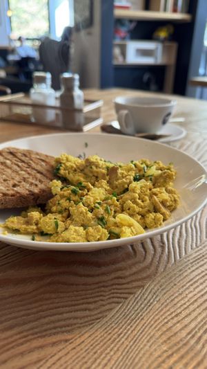 Delicious tofu scramble   at Strh Cafe & Gallery in Zakopane