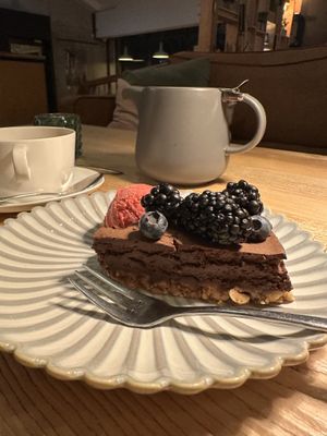 Chocolate tart  at Strh Cafe & Gallery in Zakopane