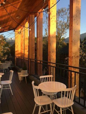 Balcony at Strh Cafe & Gallery in Zakopane