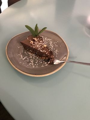 Vegan and gluten free chocolate cake! at Strh Cafe & Gallery in Zakopane