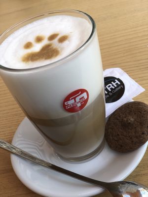 Latte with SoyMilk  at Strh Cafe & Gallery in Zakopane