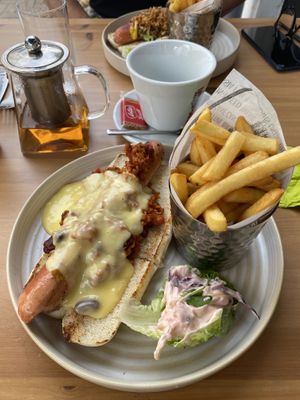 Chilli cheese hot dawg  at The Sinful Vegan in Jersey