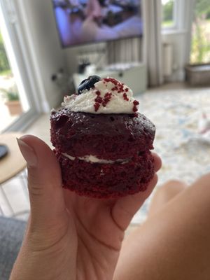 Red velvet cupcake   at The Sinful Vegan in Jersey
