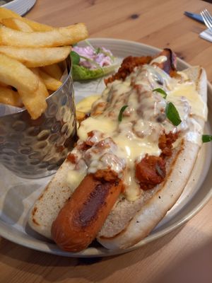 Chili cheeze dog at The Sinful Vegan in Jersey