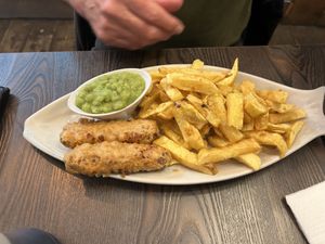 Vegan sausagee  at Codfellas in South East London