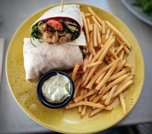 Chickpea wrap. Very delicious. at Artesao in Lagos