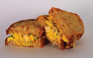 Vegan Egg Tofu Salad Toast
- Marinated Tofu with Herbs, Celery, Turmeric
- Vegan Mayo Mustard
- Alfalfa Sprout
- Tomato at Pulse Juice Bar - Hammersmith in West London