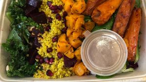 Roasted Veg & Superfood Vegan salad at Pulse Juice Bar - Hammersmith in West London