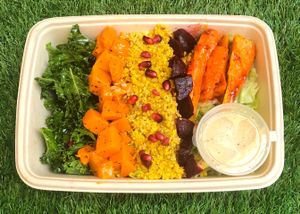 Roasted Veggie & Superfood Salad Box (Vegan, GF) at Pulse Juice Bar - Hammersmith in West London