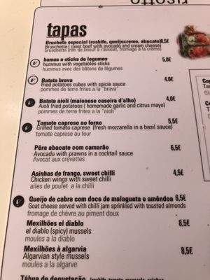 Tapas  at Saibos in Lagos