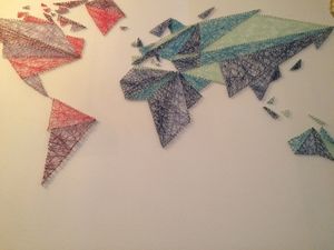 Cool map wall decor inside  at Saibos in Lagos