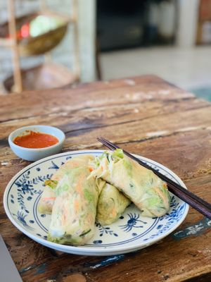 Rice paper rolls at Suika in Ungasan