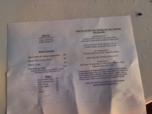 Menu at Picacho Peak Brewing Company in Las Cruces