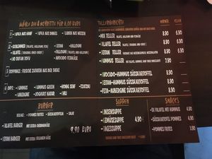 Karte im September 2021 at Veggie Liebe in Freiburg