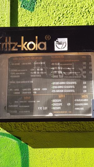 Menu at Veggie Liebe in Freiburg