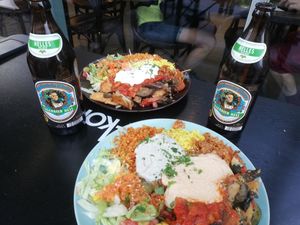 Seitan platter at Veggie Liebe in Freiburg
