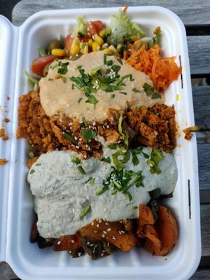 Vegan Teller ToGo at Veggie Liebe in Freiburg
