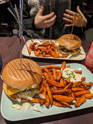 Seitan burger at Veggie Liebe in Freiburg
