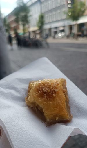 Owner gifted me a piece of baklava to enjoy my time while I am eating. Wibe is so nice, taste too! Happy to pass by here before taking train to Basel ^^ at Veggie Liebe in Freiburg