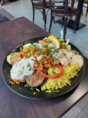 Seitan plate at Veggie Liebe in Freiburg
