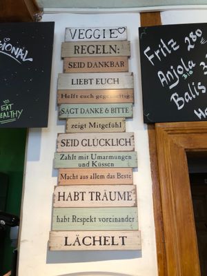 Words of wisdom at Veggie Liebe in Freiburg