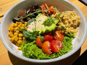 Warm bowl - great flavours!  at Vegan Cafe in Dnipropetrovsk