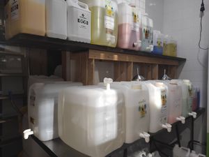 Cleaning products at Macaroca in Porto