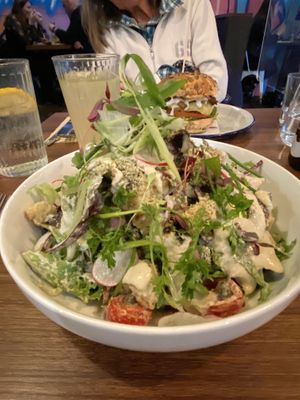 Chikken César salad  at Unity Diner in East London