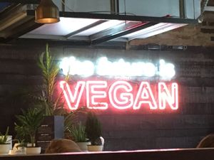 Sign at Unity Diner in East London