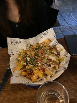 Loaded fries  at Unity Diner in East London