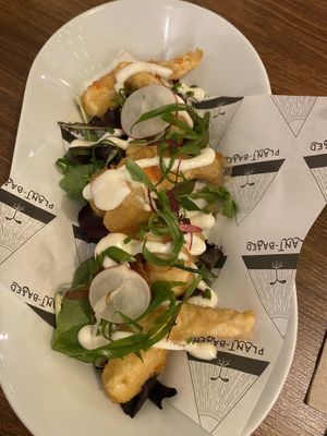 Vegan prawnz at Unity Diner in East London