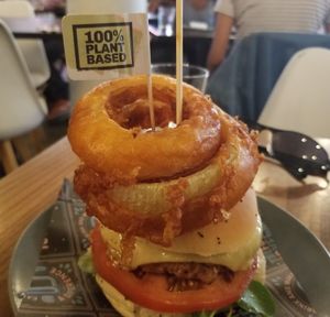 Burger at Unity Diner in East London