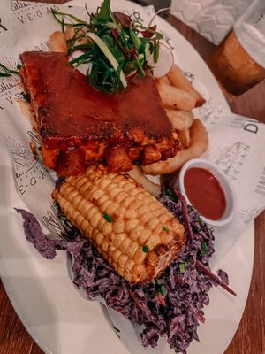 Glazed tofu ‘on the bone' at Unity Diner in East London