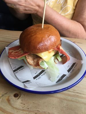 Burger at Unity Diner in East London