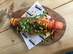 Hotdog  at Unity Diner in East London