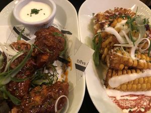 Drumsticks and corn  #Veganuary at Unity Diner in East London