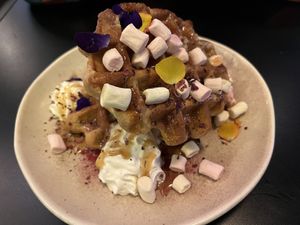 Waffles   at Unity Diner in East London