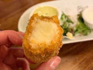 CHUNKY mozzarella sticks  at Unity Diner in East London