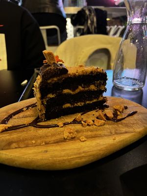 Salted caramel cake  at Unity Diner in East London