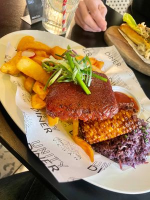 Tempeh BBQ Ribs at Unity Diner in East London