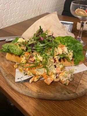 Lobster roll at Unity Diner in East London