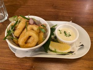 Calamari rings at Unity Diner in East London