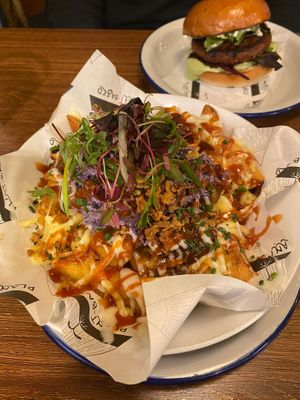 BBQ loaded fries at Unity Diner in East London
