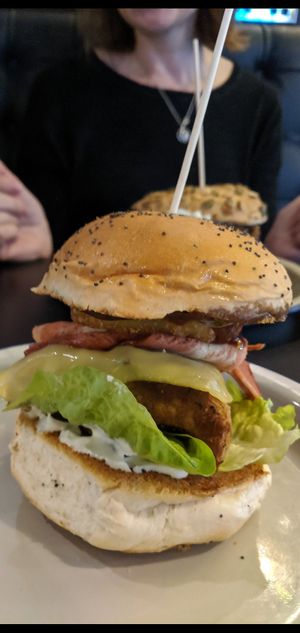 Burger at Unity Diner in East London
