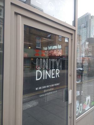 The future is vegan 😃💜✨ at Unity Diner in East London
