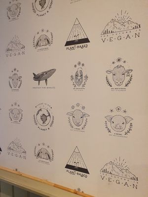 The wall at Unity Diner in East London